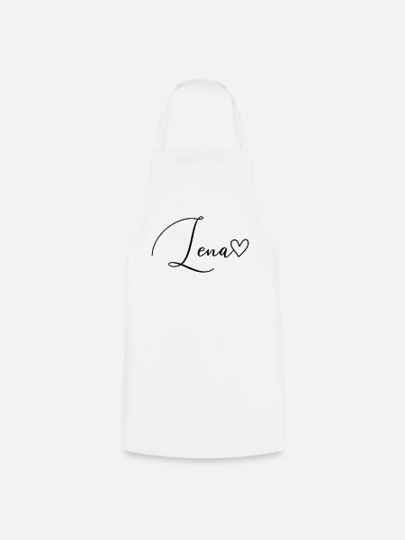 Lena Nom Prénom Fille - Tablier de cuisine - blanc