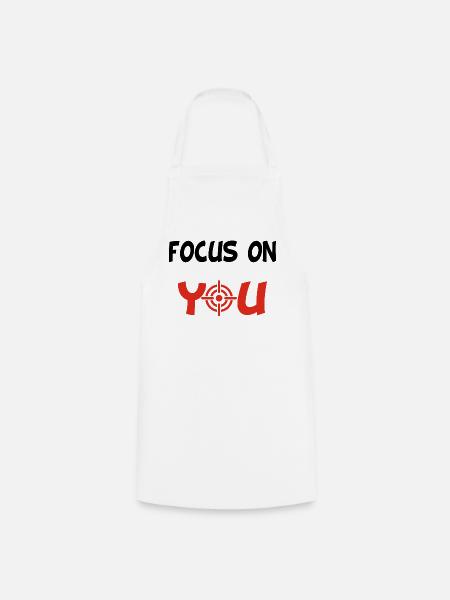 Focus on You (Englisch & Schwarz) - Kochschürze - Weiß
