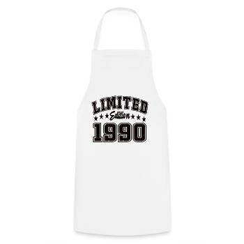 Limited Edition 1990 - Kochschürze - Weiß - Vorne - AI Model Male 185 dark (185cm)