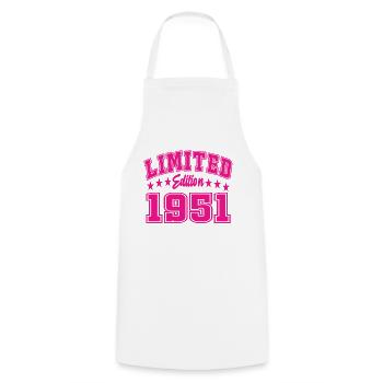 Édition limitée 1951 - Tablier de cuisine - blanc - Devant - AI Model Male 185 dark (185cm)