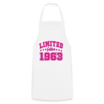Édition limitée 1963 - Tablier de cuisine - blanc - Devant - AI Model Male 185 dark (185cm)