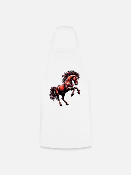 Pferd - Kochschürze - Weiß