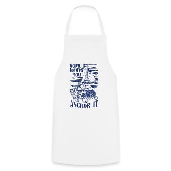 Sailor Sailboat Sailing Ship Sailing Yacht - Cooking Apron - white - Front - AI Model Male 185 dark (185cm)