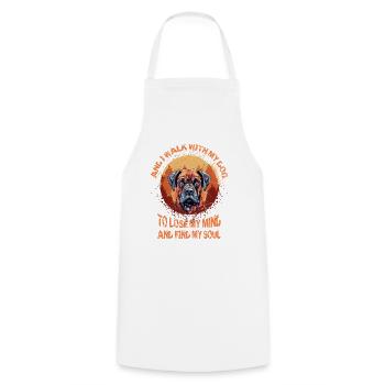 Boxer-Hunderasse Hundehalter lustige Sprüche - Kochschürze - Weiß - Vorne - AI Model Male 185 dark (185cm)