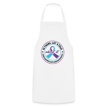 Semaine de promotion de la santé mentale - Tablier de cuisine - blanc - Devant - AI Model Male 185 dark (185cm)