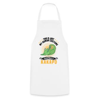Kakapo Costume Flightless Parrot - Cooking Apron - white - Front - AI Model Male 185 dark (185cm)
