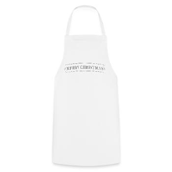 MERRY CHRISTMAS - Cooking Apron - white - Front - AI Model Male 185 dark (185cm)
