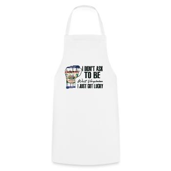 West Virginian American US Patriot USA Grown West - Cooking Apron - white - Front - AI Model Male 185 dark (185cm)