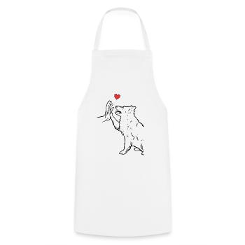 Border Collie Cute Border Collie Love Border - Cooking Apron - white - Front - AI Model Male 185 dark (185cm)