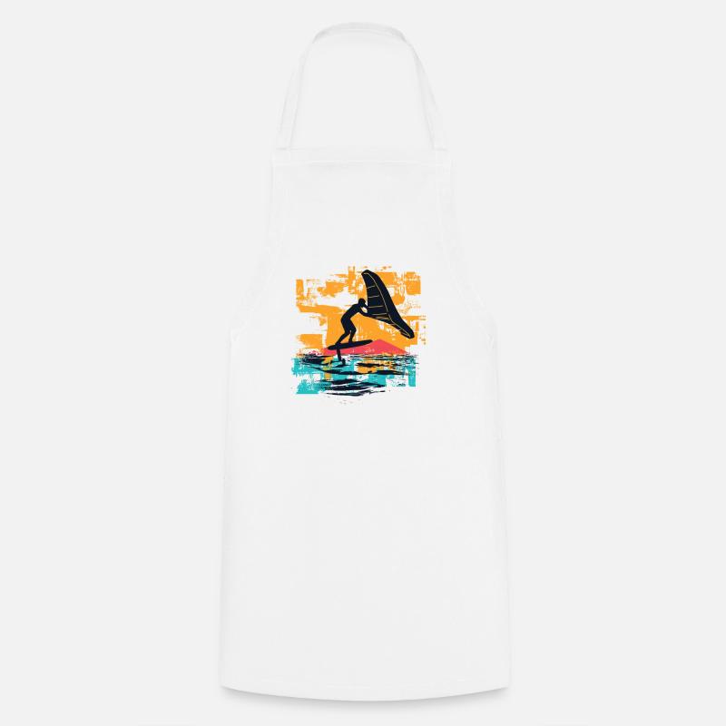Wingfoil-Surfer Wingfoiling Hydrofoil Kitefoil - Kochschürze - Weiß