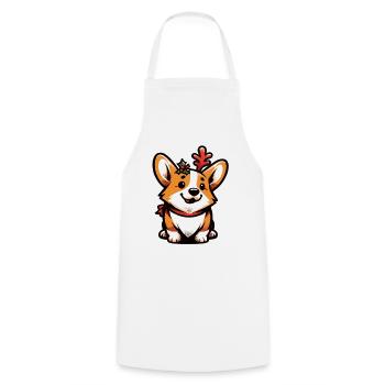 Corgi Corgi Dog Corgi Corgi Welsh Corgi - Cooking Apron - white - Front - AI Model Male 185 dark (185cm)