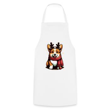 Corgi Corgi Dog Corgi Corgi Welsh Corgi - Cooking Apron - white - Front - AI Model Male 185 dark (185cm)