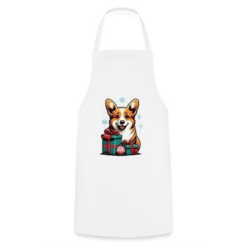 Corgi Corgi Dog Corgi Corgi Welsh Corgi - Cooking Apron - white - Front - AI Model Male 185 dark (185cm)