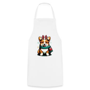 Corgi Corgi Dog Corgi Corgi Welsh Corgi - Cooking Apron - white - Front - AI Model Male 185 dark (185cm)