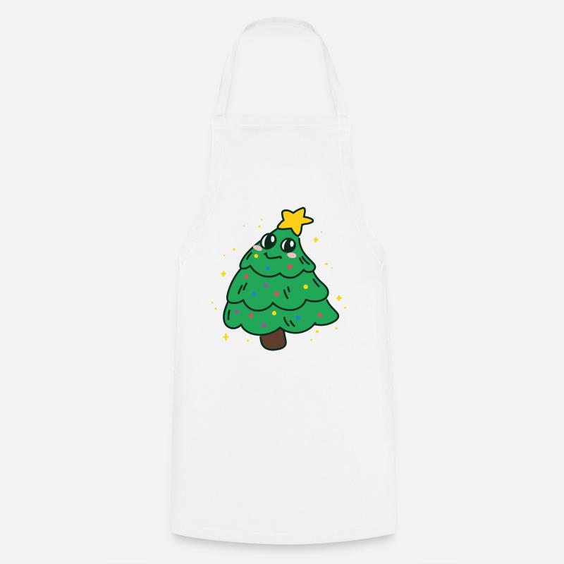 Christmas Tree - Cooking Apron - white