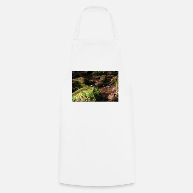 Black Forest Forest Stream - Cooking Apron - white