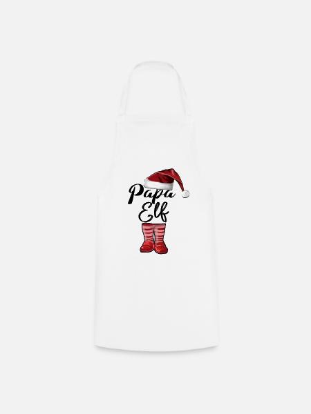 Papa Elf – Lustiges Weihnachtsdesign - Kochschürze - Weiß