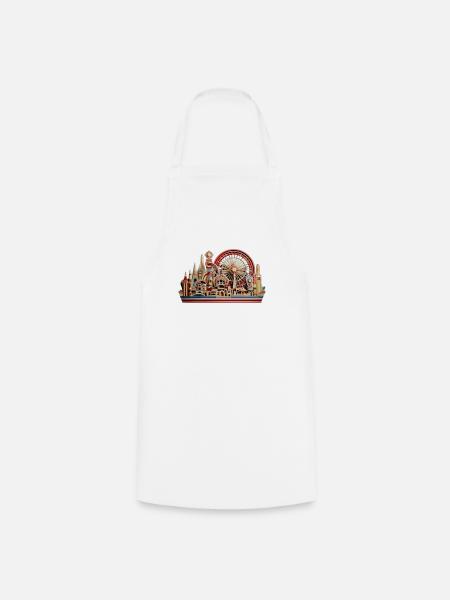 Amusement Park Fair, Fairground, Folk Festival - Cooking Apron - white