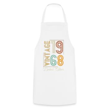 Vintage 1968 Limited Edition Aged to Perfection - Tablier de cuisine - blanc - Devant - AI Model Male 185 dark (185cm)