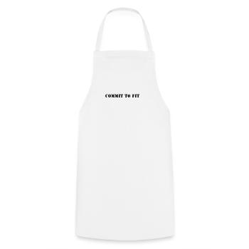 Fitness - Commit to fit - Cooking Apron - white - Front - AI Model Male 185 dark (185cm)