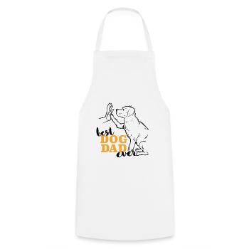 Meilleur Papa Rottweiler - Tablier de cuisine - blanc - Devant - AI Model Male 185 dark (185cm)