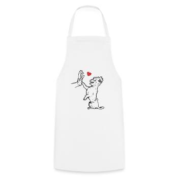 Yorkshire Terrier Cute Yorkshire Terrier - Cooking Apron - white - Front - AI Model Male 185 dark (185cm)
