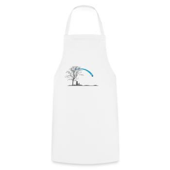 Étoile filante dans le ciel sombre - Tablier de cuisine - blanc - Devant - AI Model Male 185 dark (185cm)
