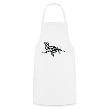 Phoque Lion de mer Phoque Silhouette - Tablier de cuisine - blanc - Devant - AI Model Male 185 dark (185cm)