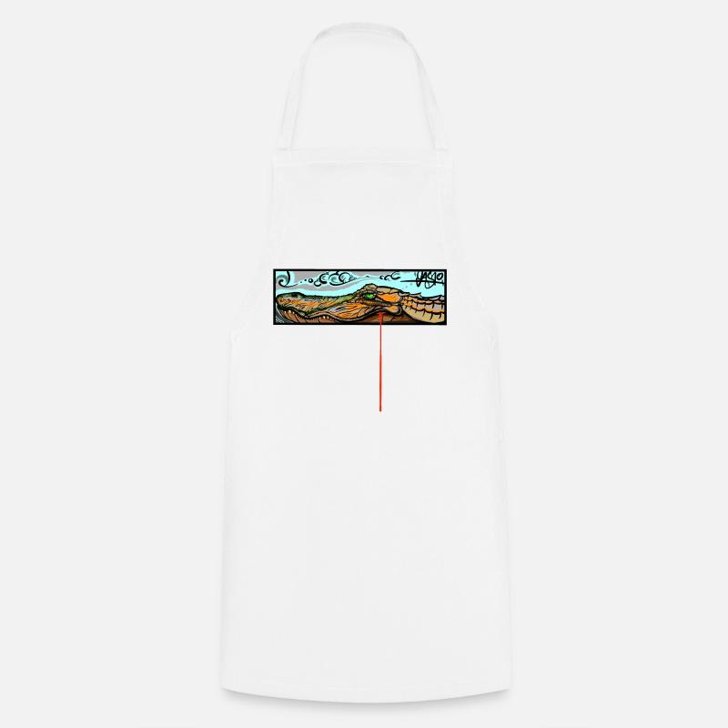 Crocodile - Cooking Apron - white