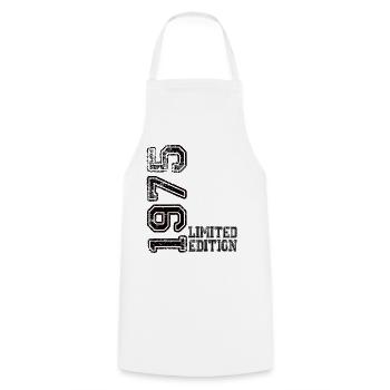 Édition limitée 1975 - Tablier de cuisine - blanc - Devant - AI Model Male 185 dark (185cm)
