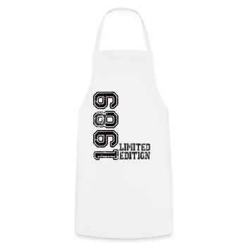 Édition limitée 1989 - Tablier de cuisine - blanc - Devant - AI Model Male 185 dark (185cm)