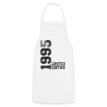 Édition limitée 1995 - Tablier de cuisine - blanc - Devant - AI Model Male 185 dark (185cm)