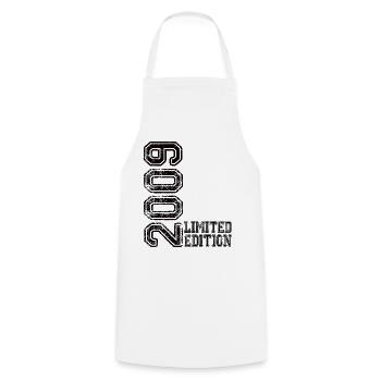 Limited Edition 2009 - Cooking Apron - white - Front - AI Model Male 185 dark (185cm)