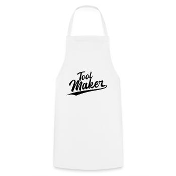 Retro Swoosh Job - Tool Maker - Cooking Apron - white - Front - AI Model Male 185 dark (185cm)