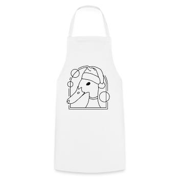 Christmas duck in geometric design - Cooking Apron - white - Front - AI Model Male 185 dark (185cm)