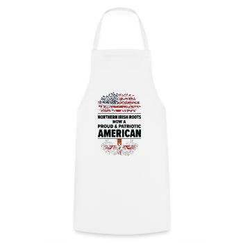 Born Northern Irish Northern Ireland American USA - Cooking Apron - white - Front - AI Model Male 185 dark (185cm)