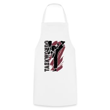 Taekwondo - Tablier de cuisine - blanc - Devant - AI Model Male 185 dark (185cm)