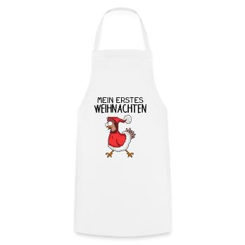 Weihnachtshuhn Frohe Weihnachten Huhn Baby Spruch - Kochschürze - Weiß - Vorne - AI Model Male 185 dark (185cm)