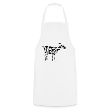 Ziegenzüchter Tierhaltung Ziegen Silhouette - Kochschürze - Weiß - Vorne - AI Model Male 185 dark (185cm)