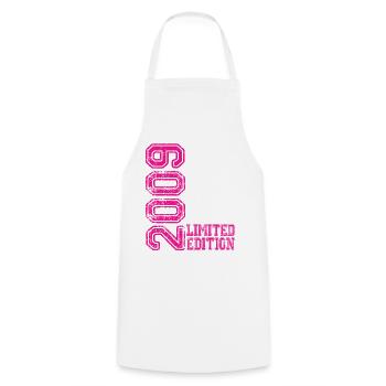 Limited Edition 2009 - Cooking Apron - white - Front - AI Model Male 185 dark (185cm)