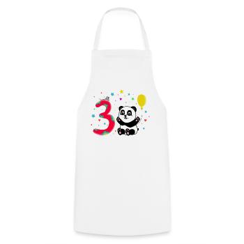 Dritter Geburtstag 3. Jahre Panda süßes Geschenk - Kochschürze - Weiß - Vorne - AI Model Male 185 dark (185cm)