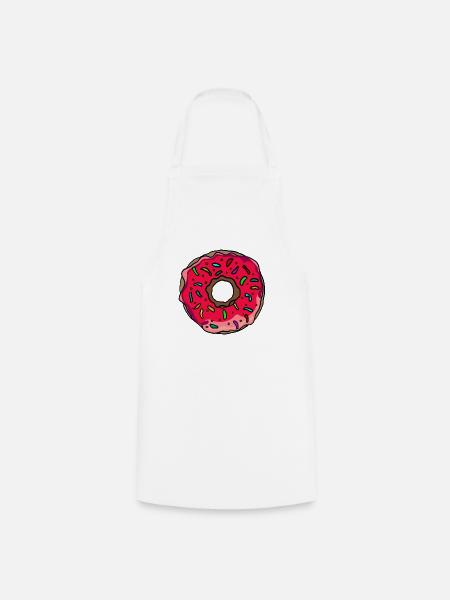 Donut Neon Sprinkles Kunst - Kochschürze - Weiß