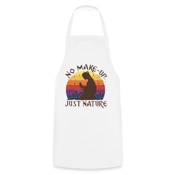 Pas de maquillage, juste la nature - Tablier de cuisine - blanc - Devant - AI Model Male 185 dark (185cm)