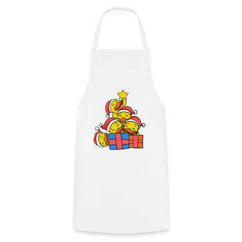 Canard sapin de Noël Noël - Tablier de cuisine - blanc - Devant - AI Model Male 185 dark (185cm)