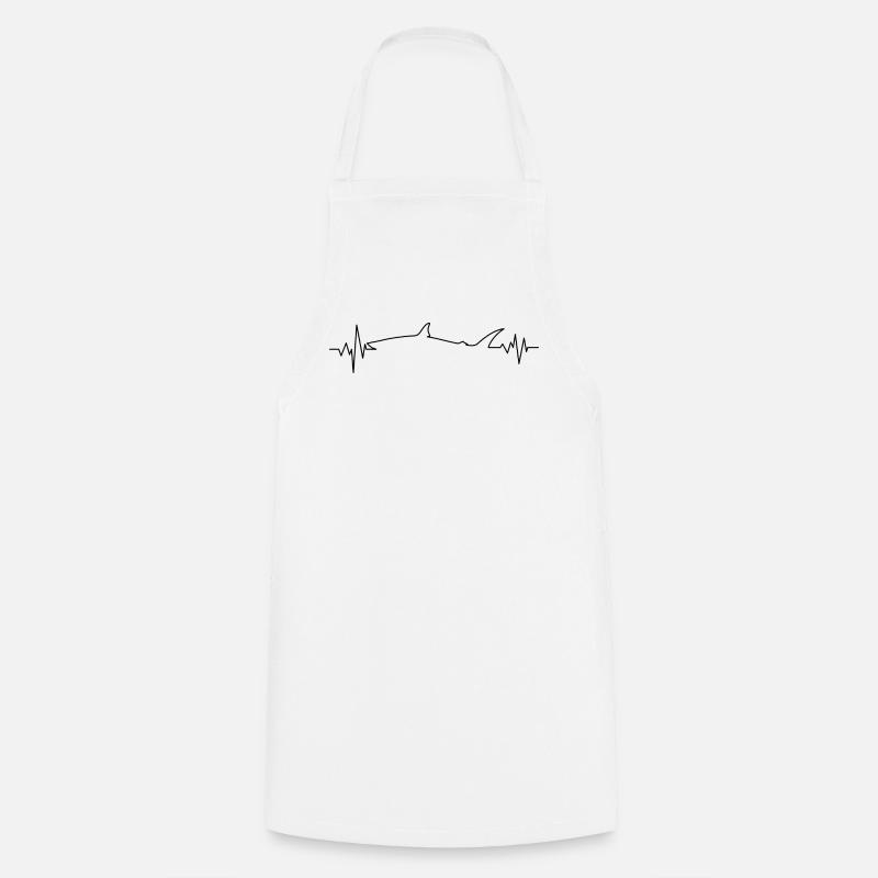 Heartbeat shark - Cooking Apron - white