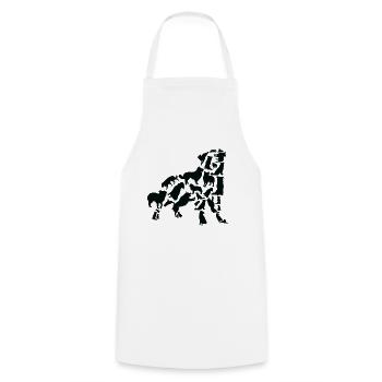 Chien de berger australien Mama Beagle papa - Tablier de cuisine - blanc - Devant - AI Model Male 185 dark (185cm)