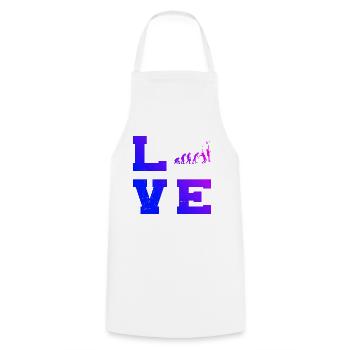 Paddle Tennis Paddle Tennis Paddle Court Racket Games - Cooking Apron - white - Front - AI Model Male 185 dark (185cm)