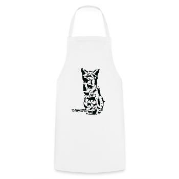 Katzenbesitzer Katzenliebhaber Silhouette - Kochschürze - Weiß - Vorne - AI Model Male 185 dark (185cm)