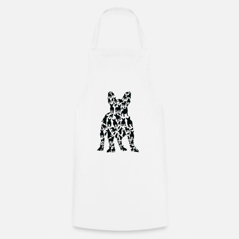 Bouledogue Français Chien Français - Tablier de cuisine - blanc