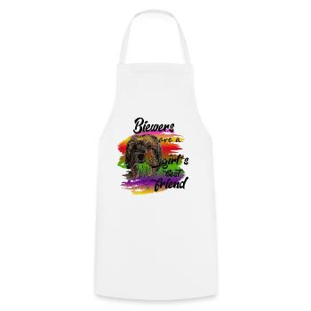 Biewer Terrier, funny beautiful saying ladies - Cooking Apron - white - Front - AI Model Male 185 dark (185cm)